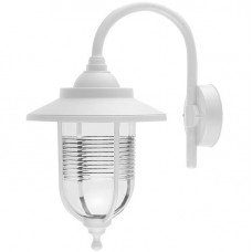 Φωτιστικό Φανάρι Επίτοιχο με ντουί E27 Polycarbonate Λευκό IP44 9-370